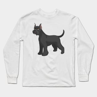 Giant Schnauzer Dog (Cropped Ears) Long Sleeve T-Shirt